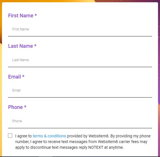 Website Design Add Quiz Forms & Surveys